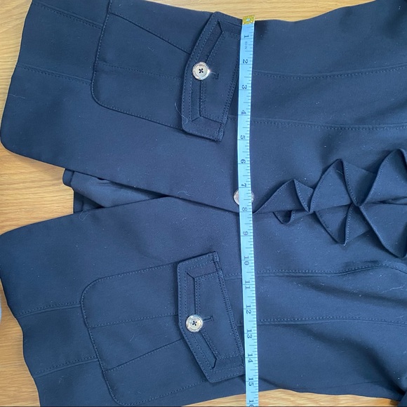 WHBM White House Black Market ruffle collar black blazer - Picture 11 of 12